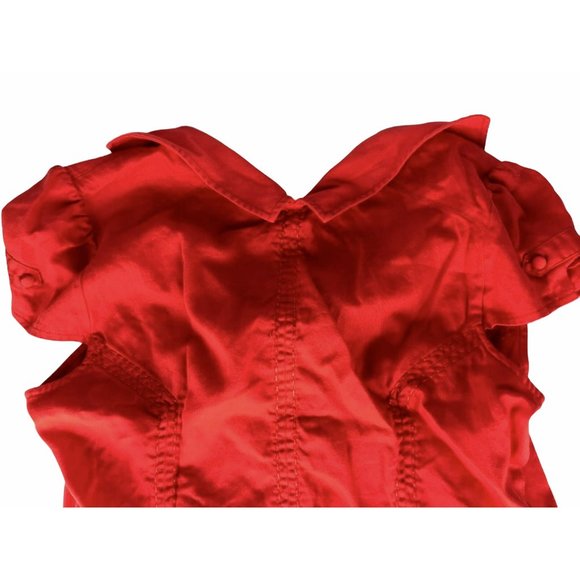 Ted Baker Red Dress Short Cap Sleeve Annie 4 - Picture 7 of 11